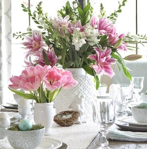 easter Lily Table Decor