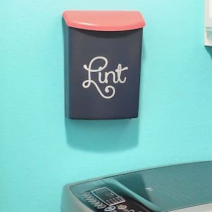 DIY Lint Bin laundry room organization