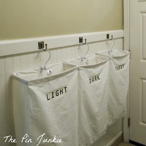 Laundry Bag Organization apartment decorating idea