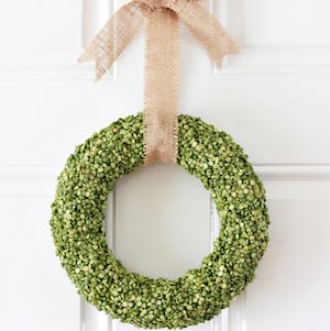 Split Pea Wreath for st patrick's day 