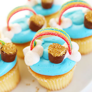 Rainbow Cupcakes for St Patrick's Day