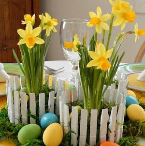 Daffodil Easter Centerpieces