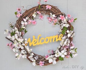 5 minute flower welcome wreath