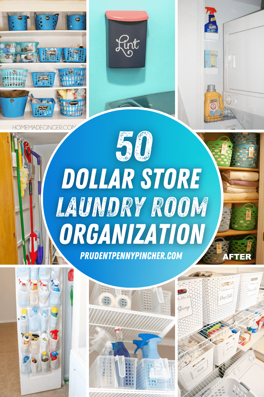 50 Dollar Store Laundry Room Organization Ideas - Prudent Penny Pincher
