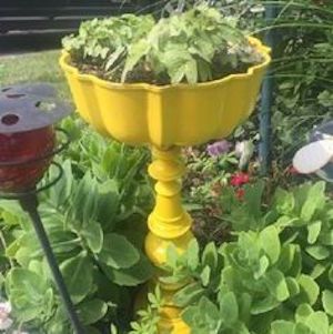 Bundt Pan Planter garden art