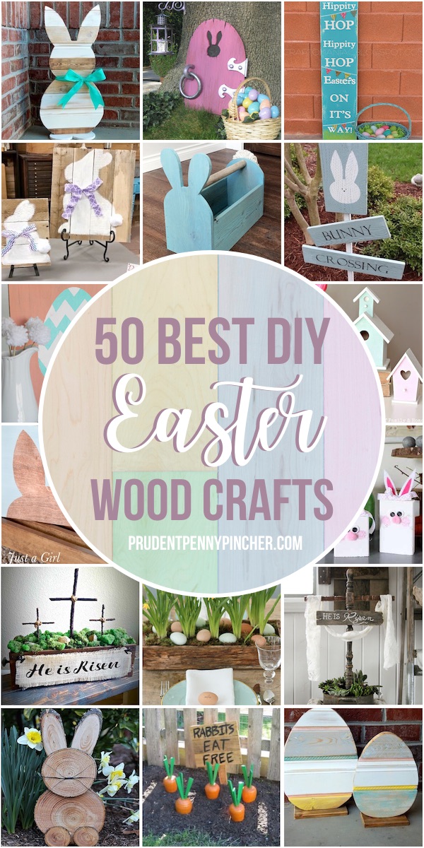 50 Best DIY Easter Wood Crafts - Prudent Penny Pincher