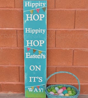 hippie hop easter board craft for adults