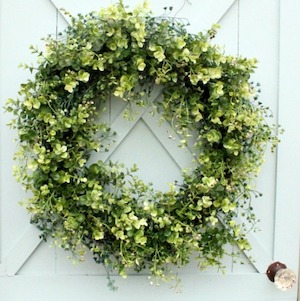 Faux Spring Boxwood Wreath