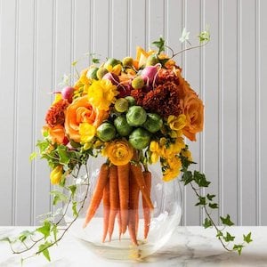 Bouquet of Carrots and Flowers