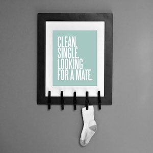 lost sock laundry room wall decor