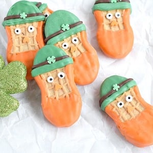 nutter butter Leprechaun Cookies for st patrick's day
