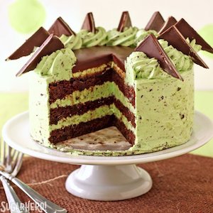 Mint Chocolate Chip Layer Cake