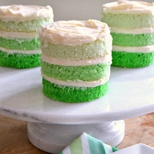 mini Ombre Cakes St Patrick's Day dessert