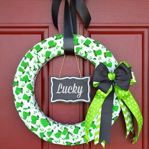 St Patrick's Day Ribbon Wreath