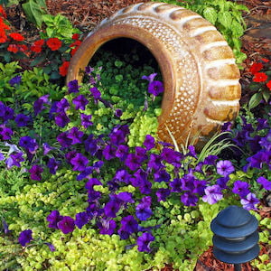 Tipped Over Flower Pot Garden