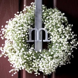 DIY baby breath wreath