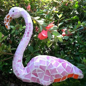 Dollar Store Mosaic Flamingo