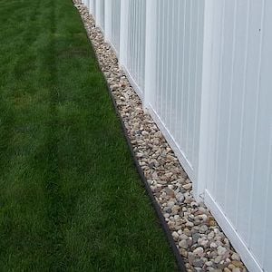 Pebble Border Along Fence