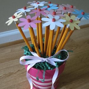 flower pencils teacher gift
