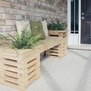 Cedar Bench on front porch