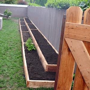 Along the Fence Raised Garden Bed landscaping idea