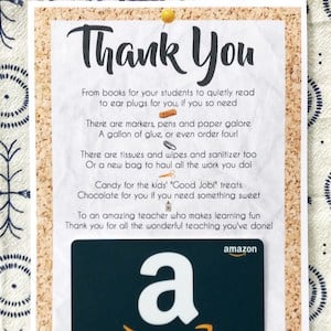Teacher Appreciation Gift Card Printable from Productive Pete