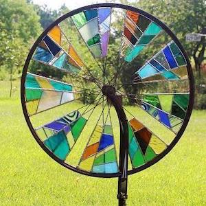 Stained Glass Garden Spinner