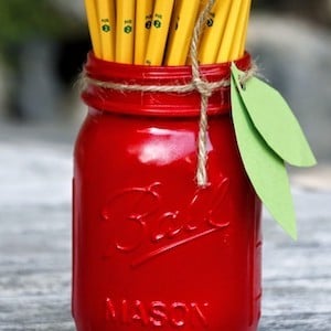 apple mason jar teacher gift
