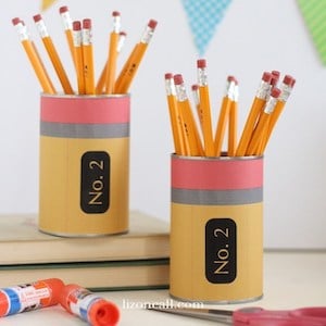 Tin Can Pencil Holder Teacher Appreciation Gift