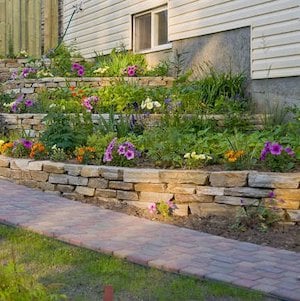 Backyard Tiered Landscaping idea 