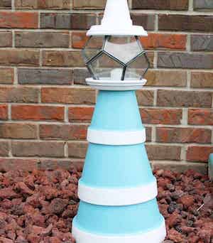 DIY Clay Pot Lighthouse