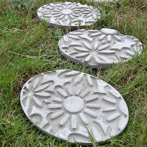 Flower Stepping Stones garden art