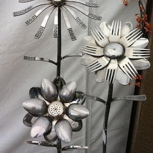 Flower Spoon Garden Art