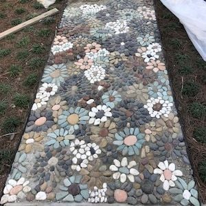 Pebble Flowers Garden Path