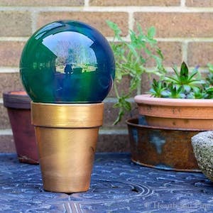 DIY Garden Gazing Ball garden art