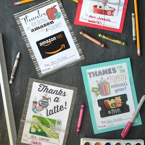 teacher gift card holders