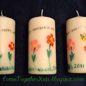 Mother's Day Fingerprint Candles