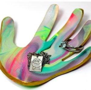 Handprint Marbled Clay Jewelry Dish