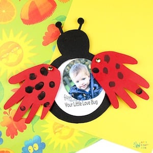Love Bug Handprint Card mother’s day gift from kids