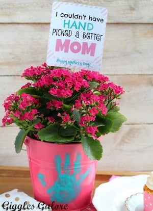 Handprint DIY Plant Gift for Mother's Day