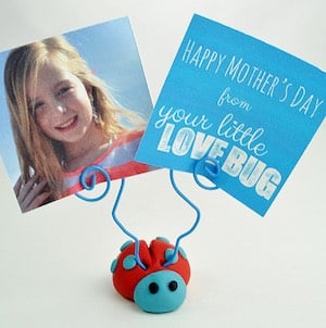 Love Bug Clay Photo Holder