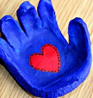 Salt Dough Handprint Bowl mother’s day gift from kids