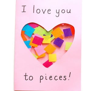 Love You to Pieces Card from Kids