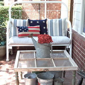 Red, White and Blue farmhouse Porch