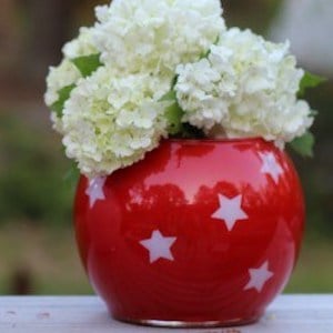 Star Vase Floral Centerpiece 4th of july craft