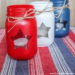 Star Mason Jar Lanterns