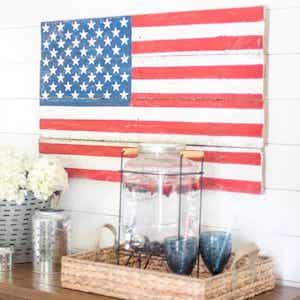 Rustic Wood American Flag Wall Art