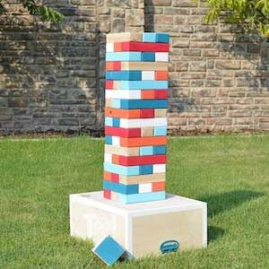 juego de patio trasero de la torre jenga gigante