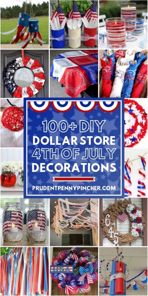 diy dollar store 4th of July decorations collage
