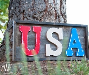 Easy Rustic USA Wood Sign